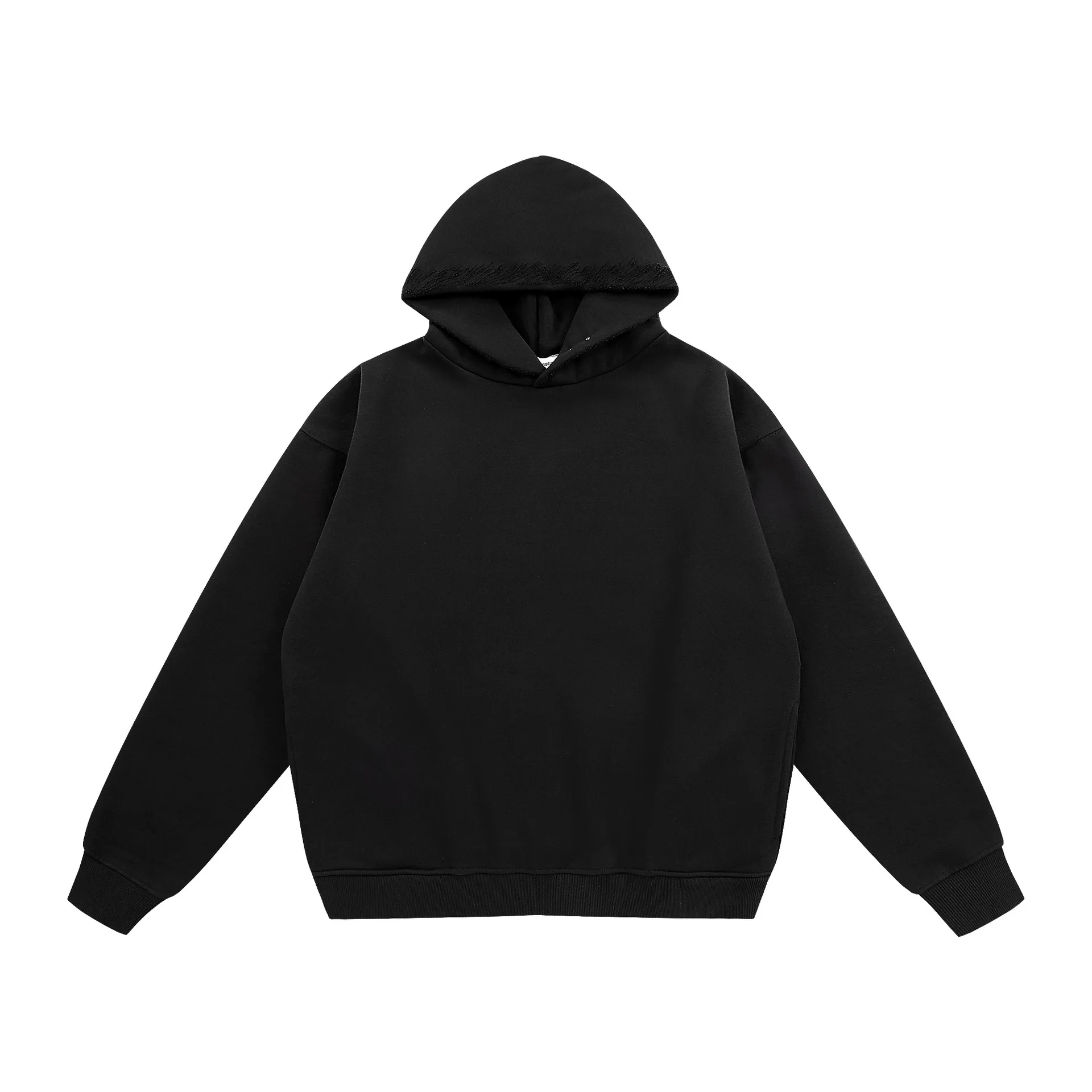 

ASK Streetwear Fashion Black Soild Overesized Loose Hoodies Hooded Sweatshirt For Men Unisex