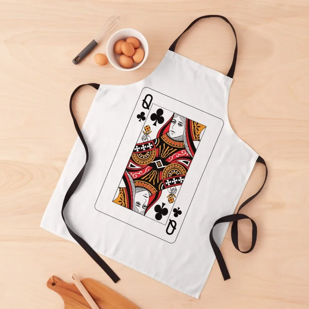 

Queen of Clubs Apron Chef Accessories Home Supplies Kitchen Items For Home Apron