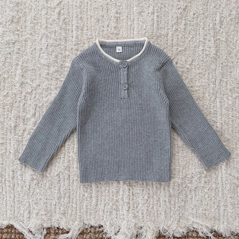 ربيع جديد 2026 0-3 سنوات ملابس الأطفال حديثي الولادة الفتيات الفتيان البلوز سترة طفل رضيع فتاة الفتيان الحياكة البلوز القمم