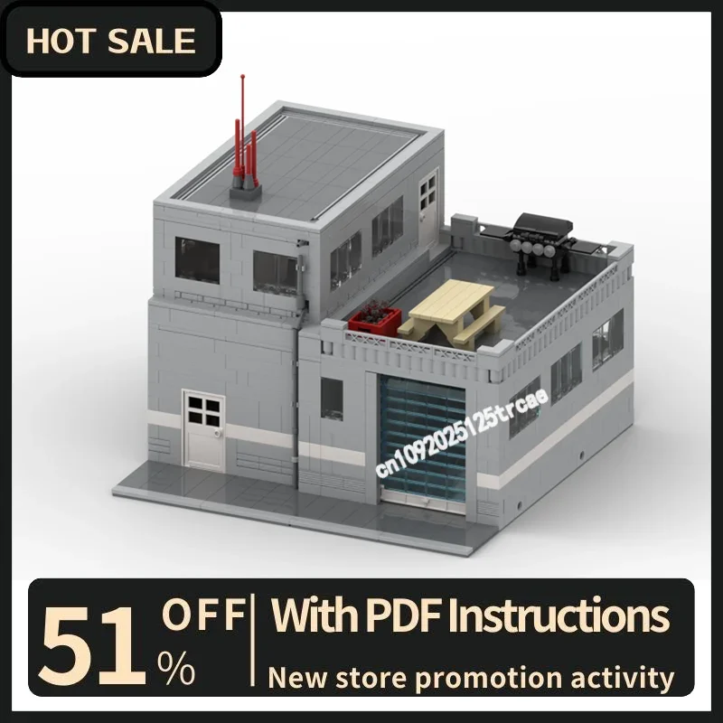 New 1551Pcs City Hot Street View Moc Modular Ambulance Station Model Building Custom Puzzle Diy Creative Idea Toy Birthday Gifts