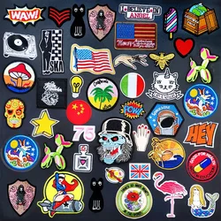 Honeybee Popsicle Light Bulb HEY DIY Iron-On Patch For Clothing Embroidered Sewing Applique Woven Badge Hand Dog