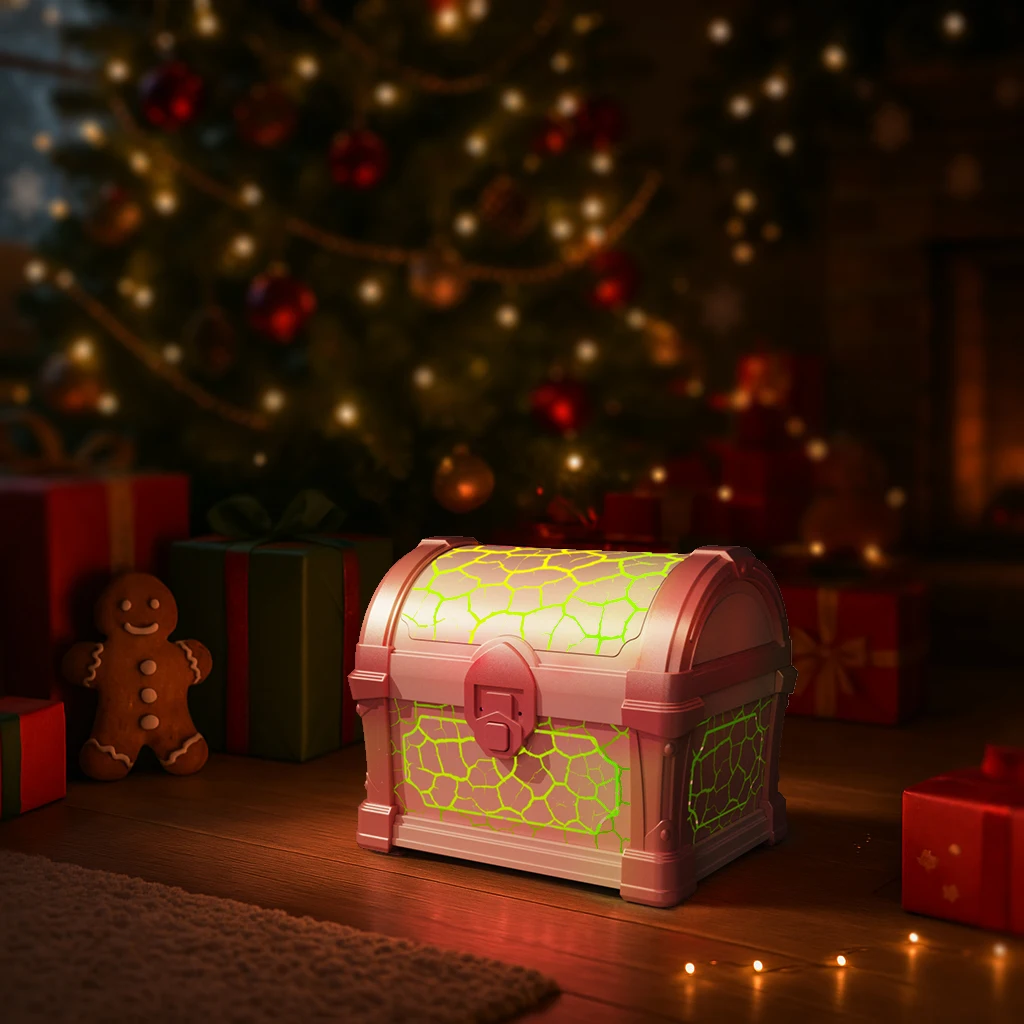 Proiettore Luce d'atmosfera Luce di flusso USB Luce notturna Lampada a LED per bambini Cielo stellato Baule del tesoro Lampade per proiezione Regalo di compleanno