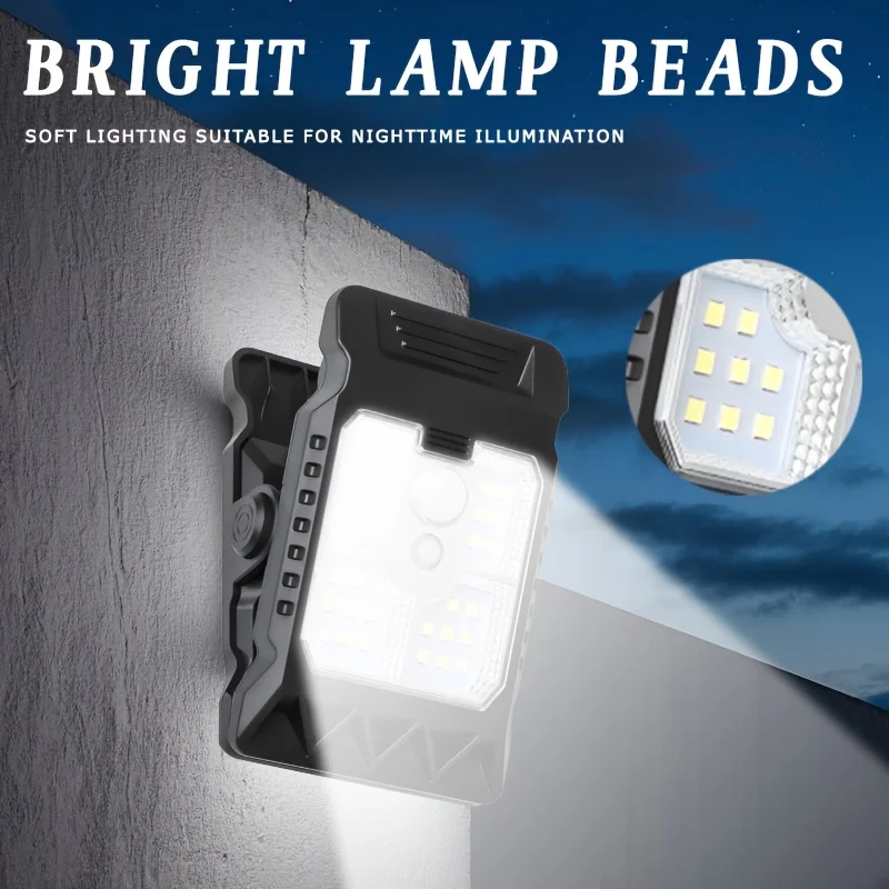 

Small Solar Motion Sensor Lights Outdoor Waterproof Clip on Solar Lamp Solar Powered Security Lights for Outside Fence Camping