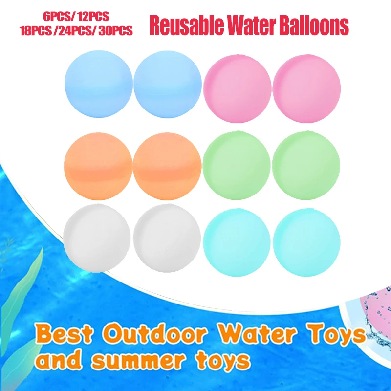

Reusable Water Balloons Toy Quick Fill Sealing Water Bomb for Summer Games Children's Adults Outdoor Activities Toys Gifts