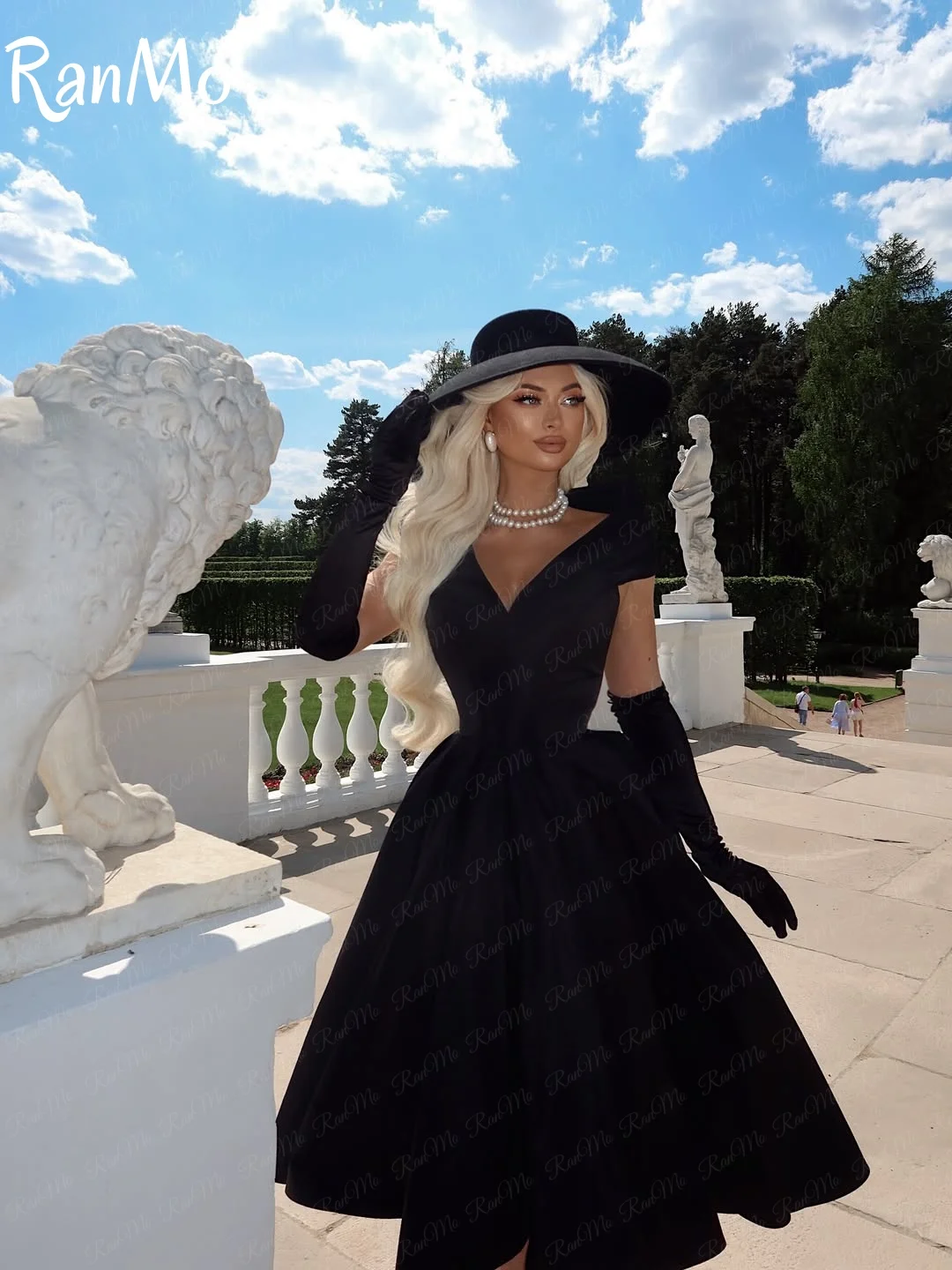 Ranmo 2025 Черные элегантные вечерние платья Сексуальные платья для выпускного вечера трапециевидной формы с открытыми плечами Элегантные вечерние платья длиной до пола по индивидуальному заказу