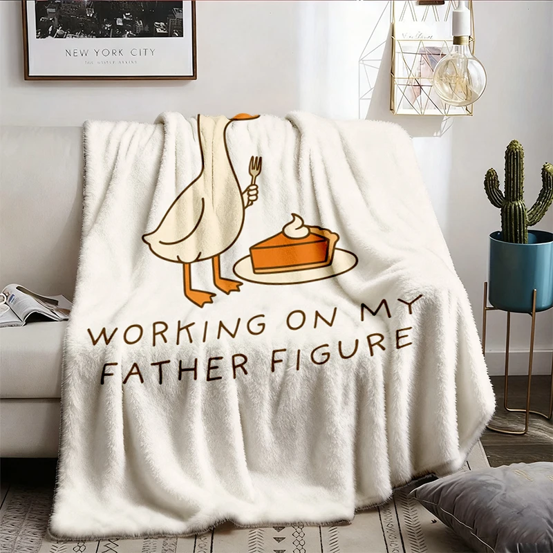 Thanksgiving Couples Pregnancy Announcement Flannel Blanket, Funny Goose Matching Pregnancy Reveal Fall Flannel Blanket