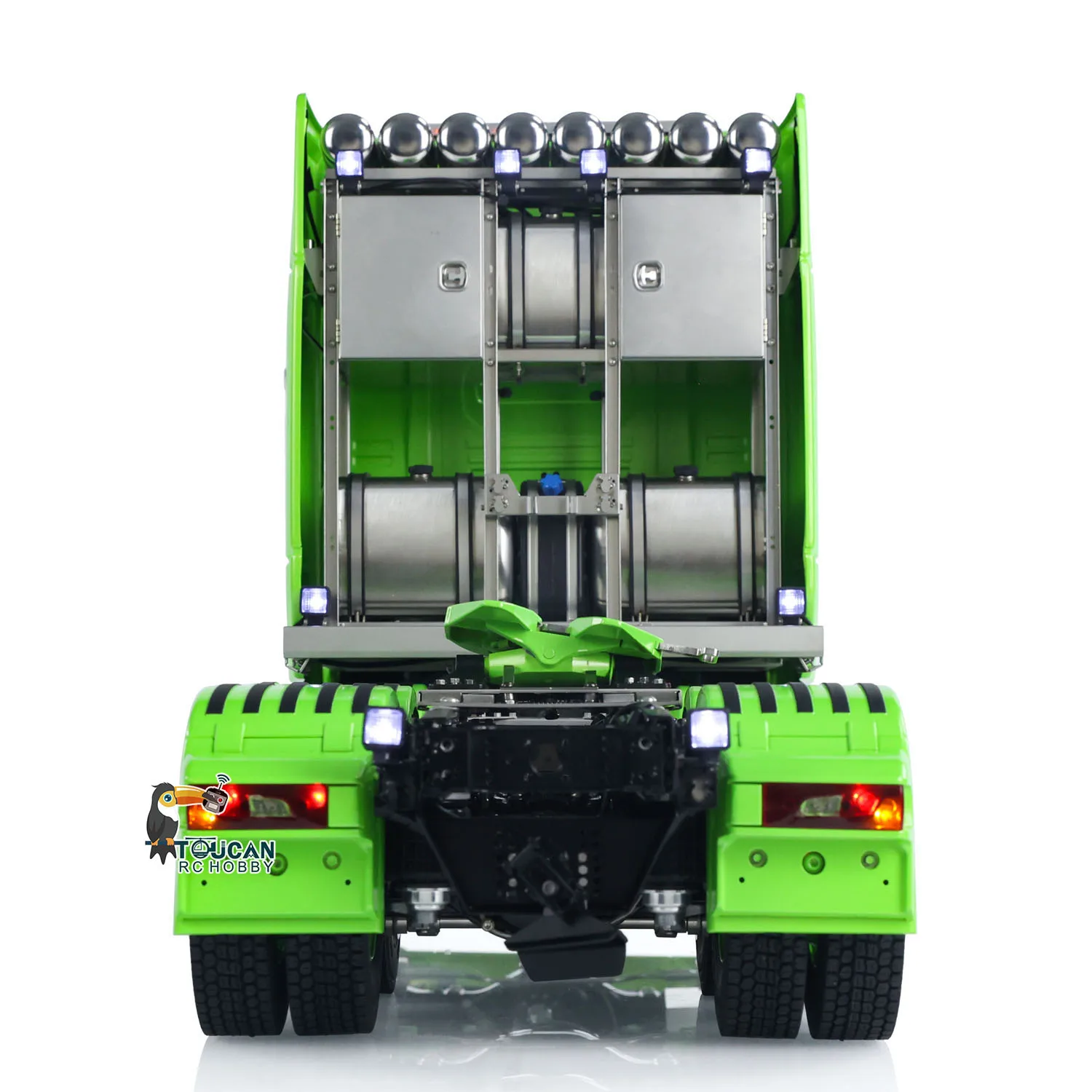 

770S 8x8 1/14 RC Трактор Грузовик RTR Металлическое шасси Грузовик ST8 Радио Предупреждающие огни Прожектор Магнитная крыша Игрушечная модель с дистанционным управлением