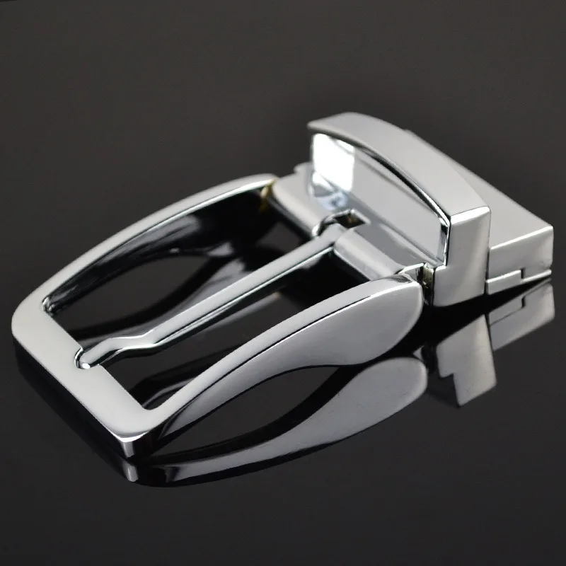New! For Men Zinc Alloy Pin Buckle Fashion Gold Belt Buckle for Trousers Male Accessories Reverse Belt Buckle
