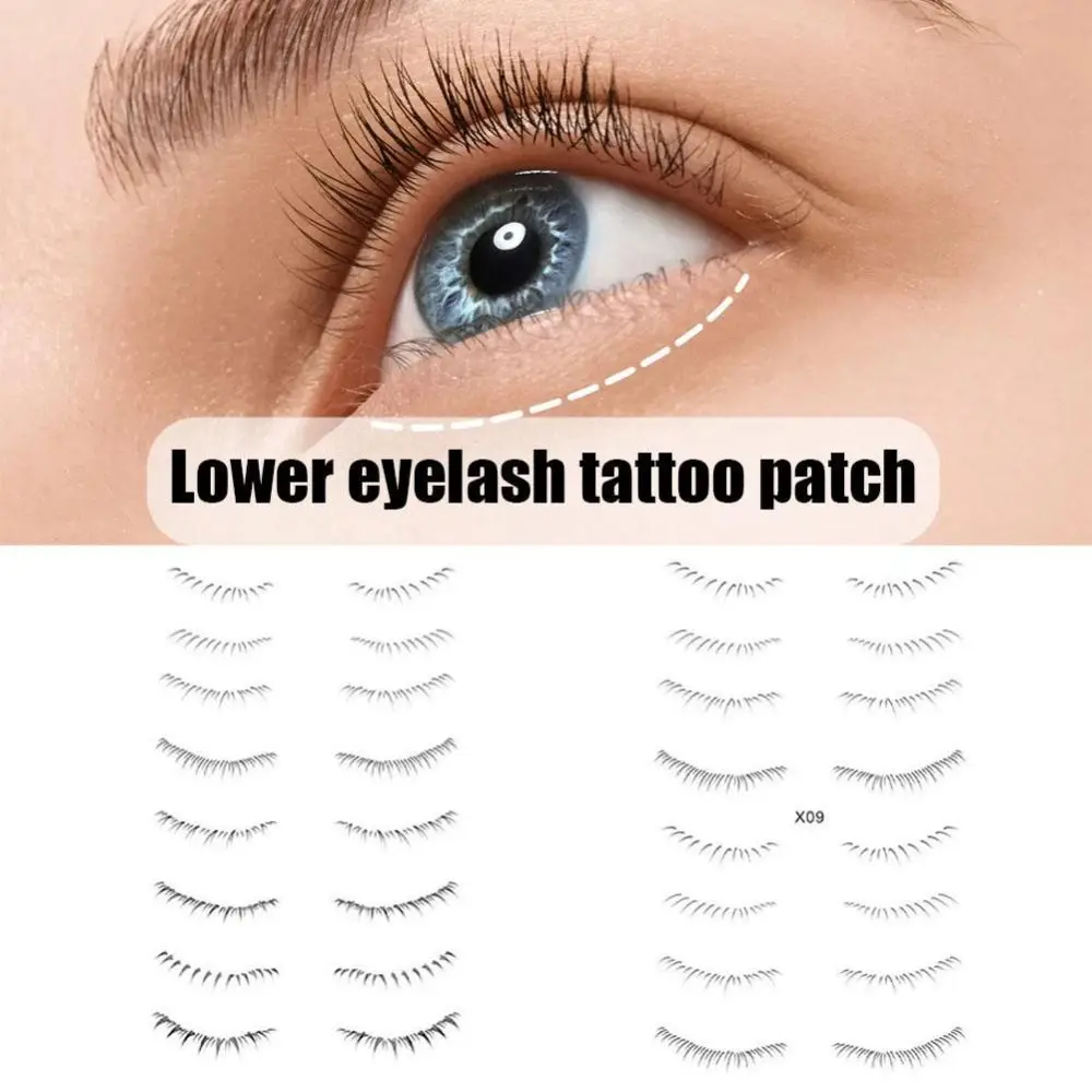 Multi-Style Lower Eyelash Tattoo Stickers Simulation 3D False Eyelashes Tattoo Disposable Under Eye Transfer Lashes Decals Women