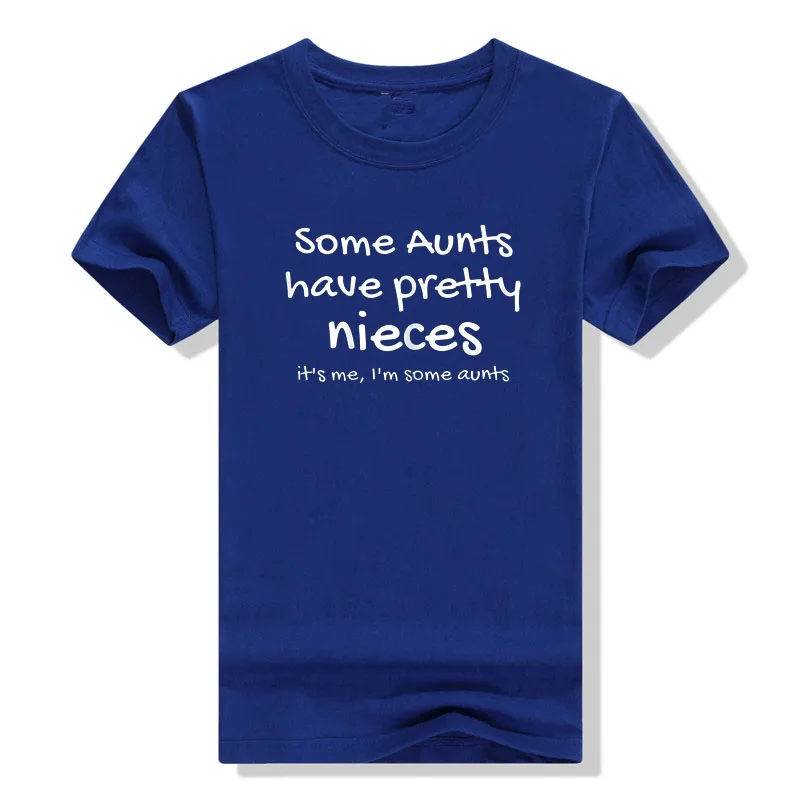 Womens Some Aunts Have Pretty Nieces Shirt Funny Sayings Family T-Shirt Auntie Gifts Short Sleeve Letters Printed Tee Tops Gifts