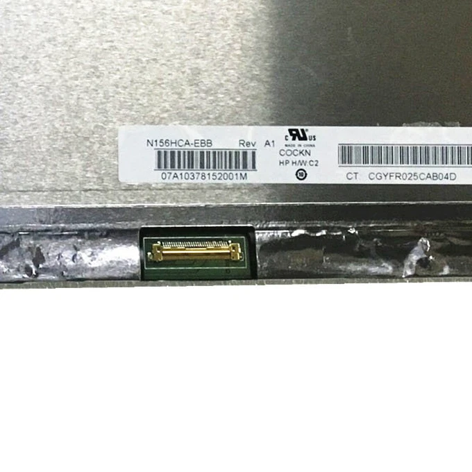 Imagem -03 - Ebb Caber N156hca-eab Rev c1 15.6 1920x1080 Fhd Led Ips Tela Painel Edp sem Furos de Parafuso N156hca-ebb N156hca