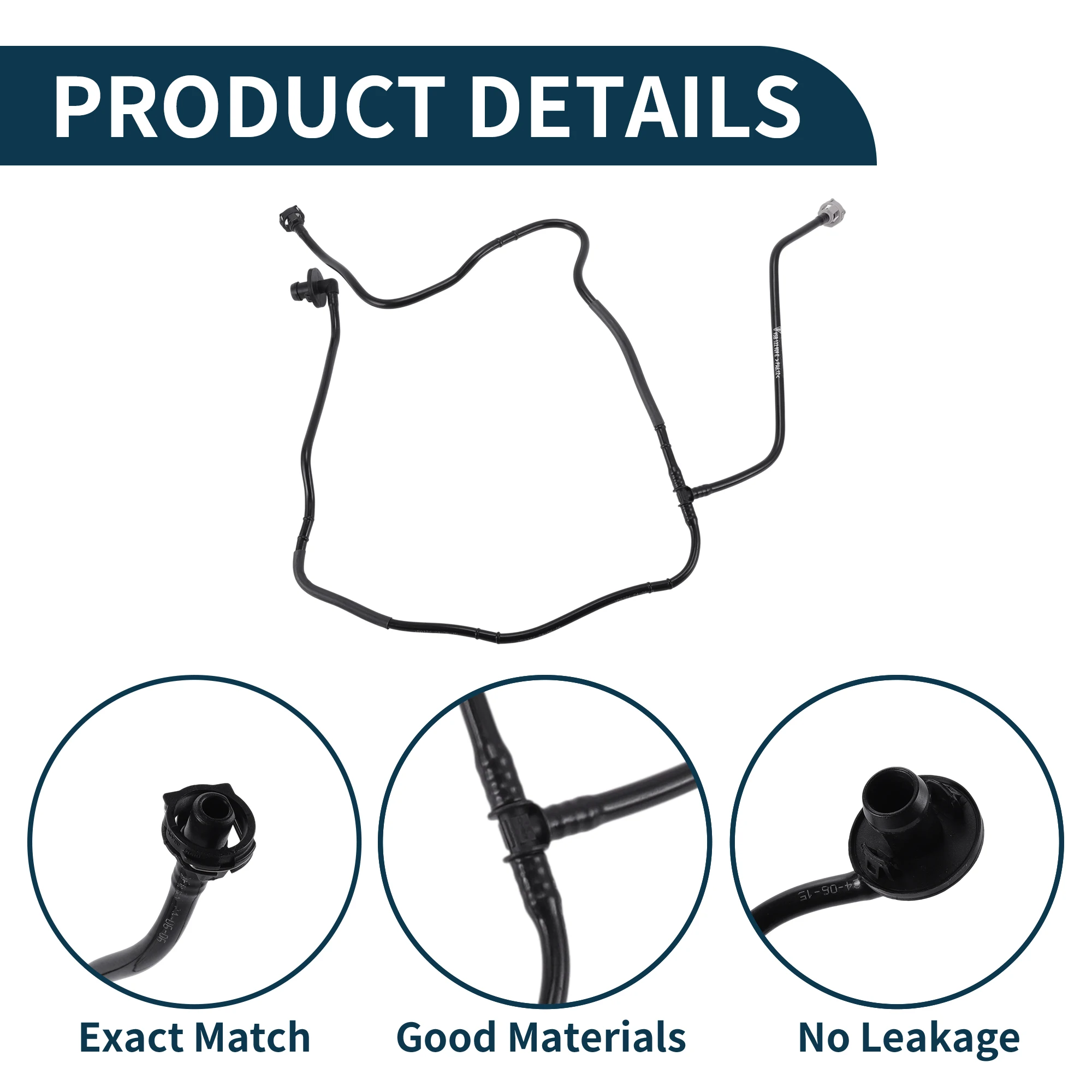 UXCELL Kühlerschlauch für Porsche Macan 2020 Nr. 95B122909E Kunststoff-Kühlmittelrohr