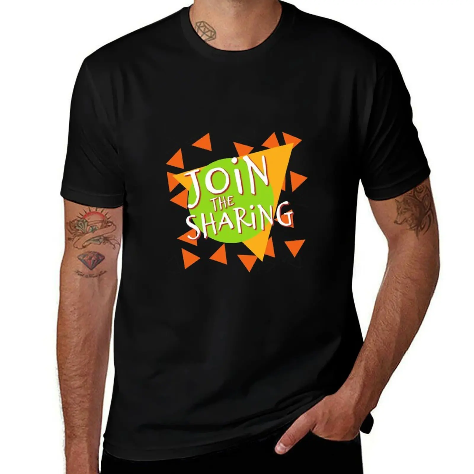 Join The Sharing T-Shirt Soft Casual Short Sleeve Cotton Tee