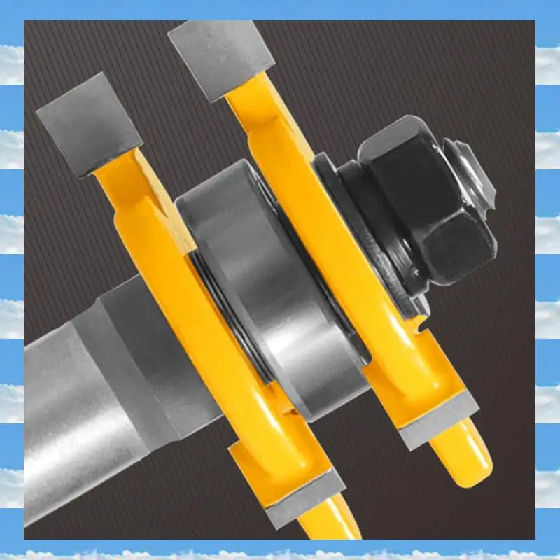 

A11I 2Pcs Shank Joint Assembly Router Bit Set Tongue & Groove T-Slot Milling Cutter For Woodwork Cutting Tools