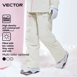 VECTOR mujer hombre pantalones de esquí de invierno al aire libre de alta calidad a prueba de viento impermeable pantalones de nieve cálidos pantalones de esquí de snowboard de invierno