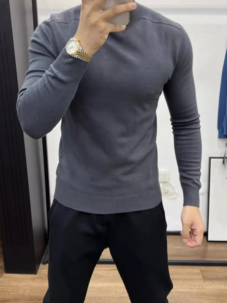 Maglione classico da uomo autunno inverno con collo a lupetto slim fit top manica lunga uomo d'affari casual lavoro pullover lavorato a maglia maglioni colori