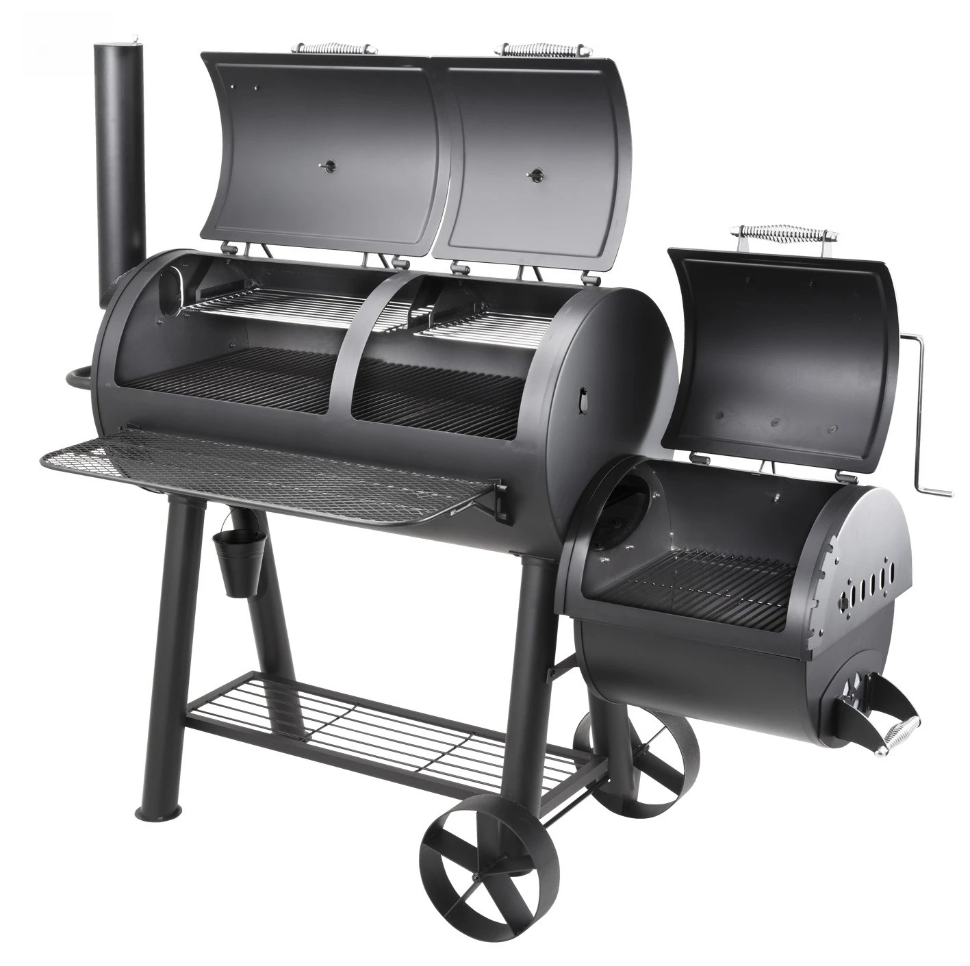 Outdoor Charcoal Grill American Fruit Wood Smoker Grill Commercial Portable BBQ Train Stove Smoker For Outdoor Camping