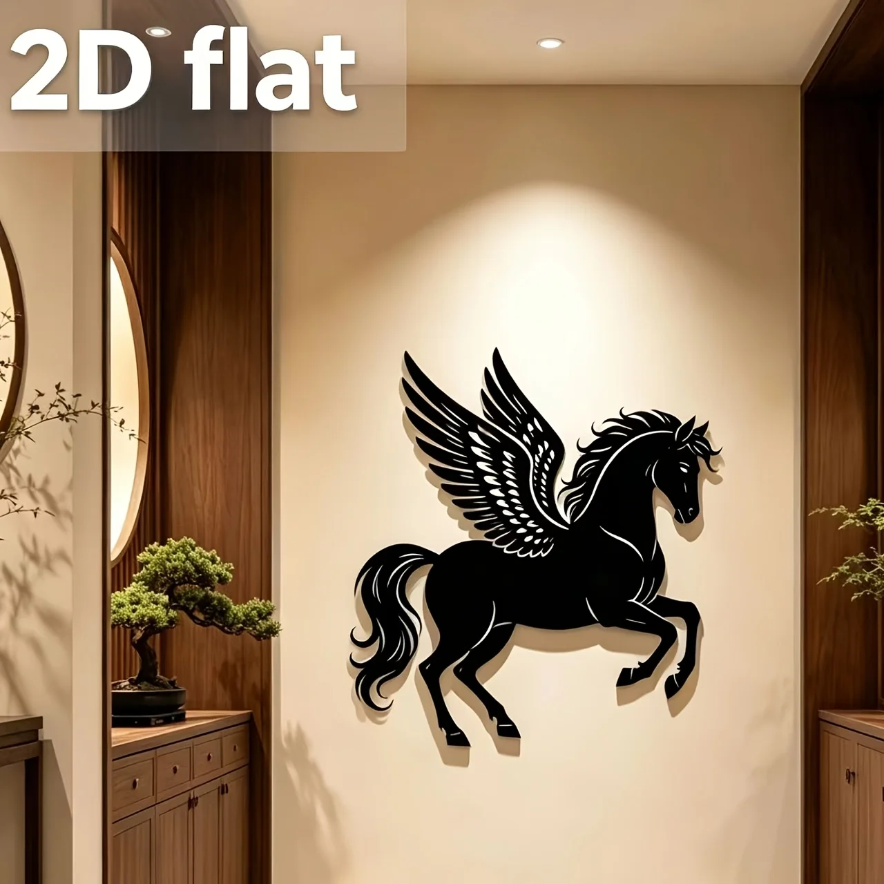 CIFBUY Metal Wall Art Vintage Pegasus Iron Craft Sculpture Indoor Outdoor Home Living Room Bedroom Decor Accent Plaque