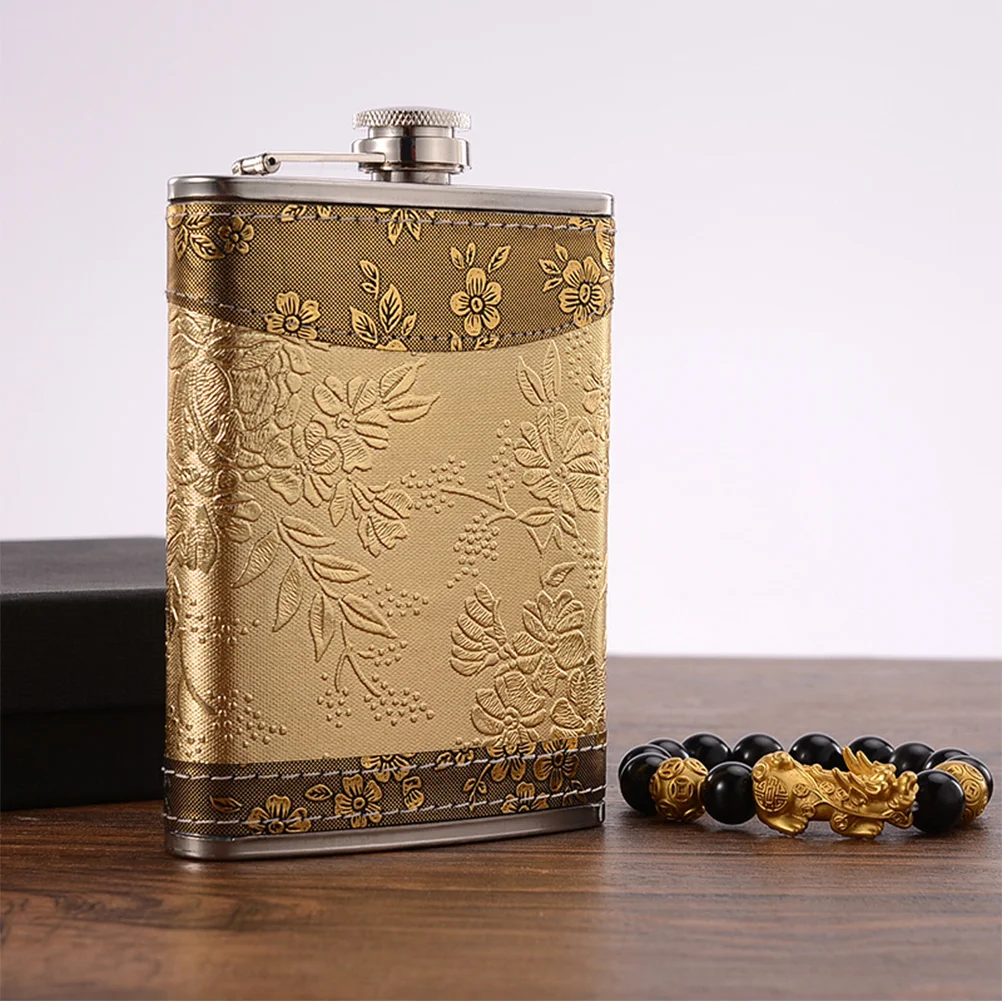 

Flask Bangle Flasks Discreet for Alcohol Man Whiskey Bottle Pocket Hip with Cover Miss