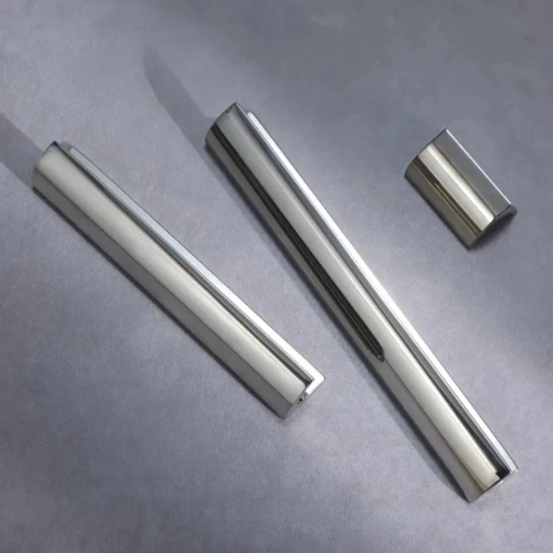 

American Furniture Cupboard Kitchen Drawer Long Pulls Modern Cabinet Wardrobe Door Knobs Silver Minimalist Square Copper Handles