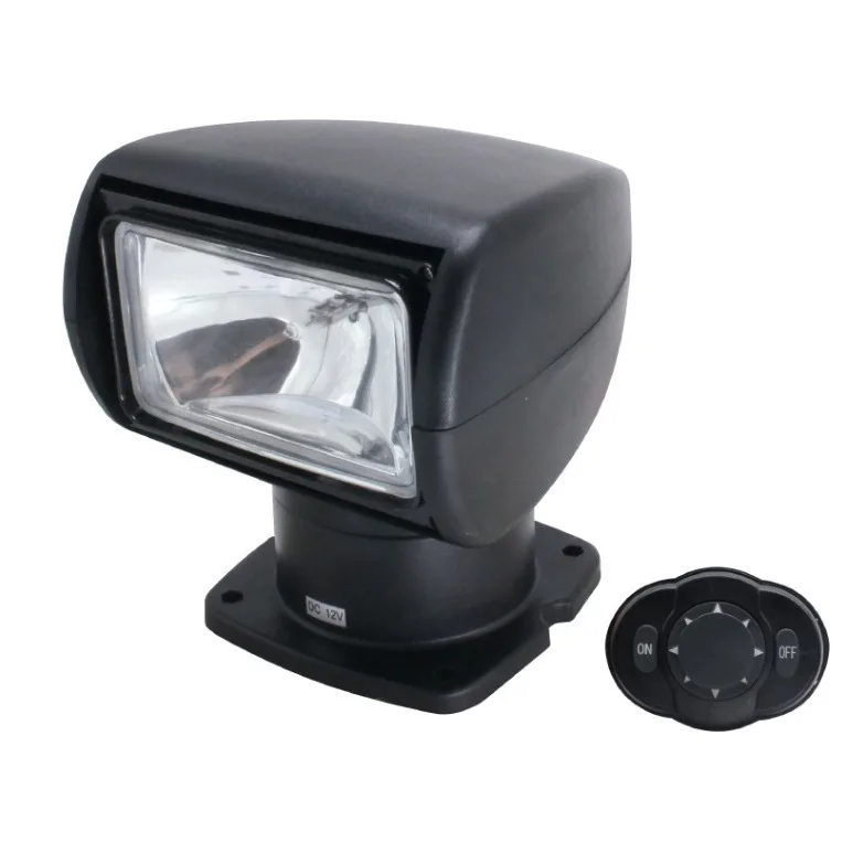 Marine Searchlight, 100W Halogen12V Boat Search Light,Remote Control Spotlights for Boat Truck Ship 360° Rotate