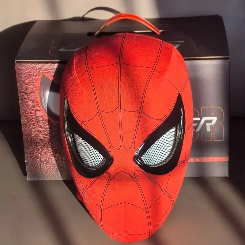 Mascara Spiderman Headgear Mask Cosplay Moving Eyes Electronic Mask Spider Man 1:1 Remote Control Elastic Toys Adults Kids Gift