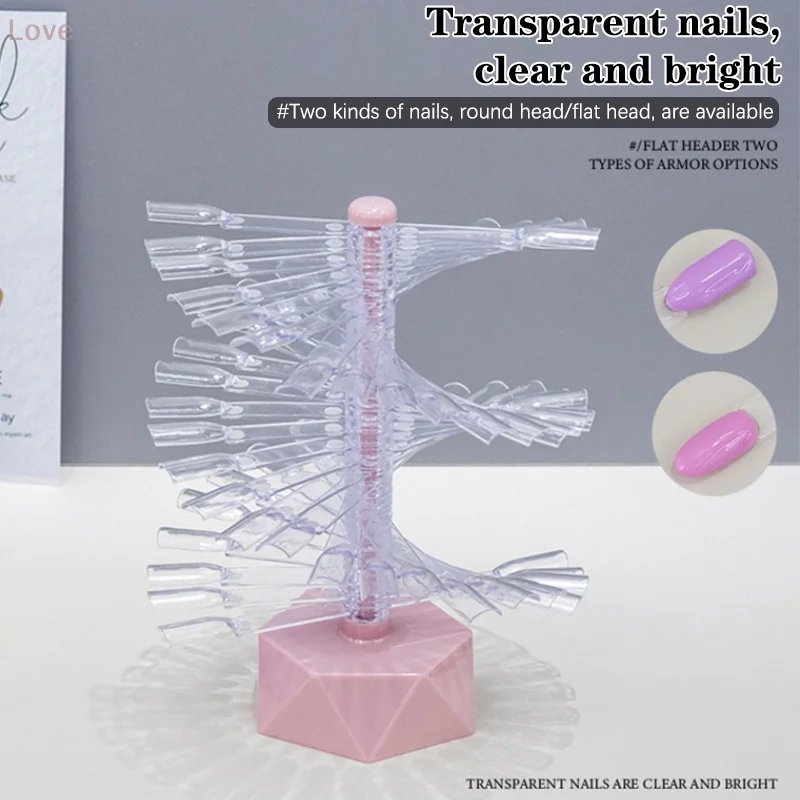 [L&P] 60 نصائح كاذبة لفن الأظافر عرض موقف رف دوار حلزوني يظهر طلاء الأظافر لون بيضاوي مربع يظهر رف الرف