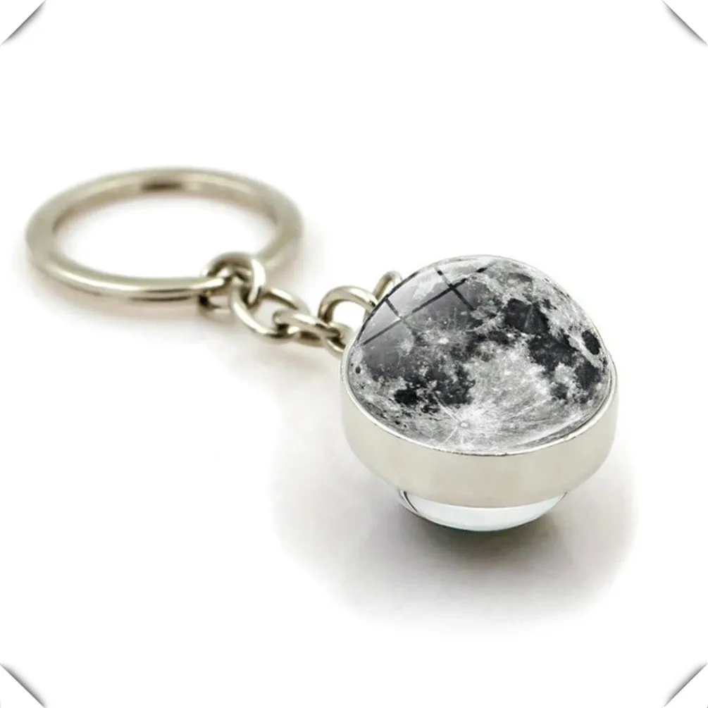 Glass Ball Car Key Chain Earth Sun Mars Art Picture for Kia Carens SOLARIS Verna IX25 CUB Ray K2 Naimo Provo K9 Cross