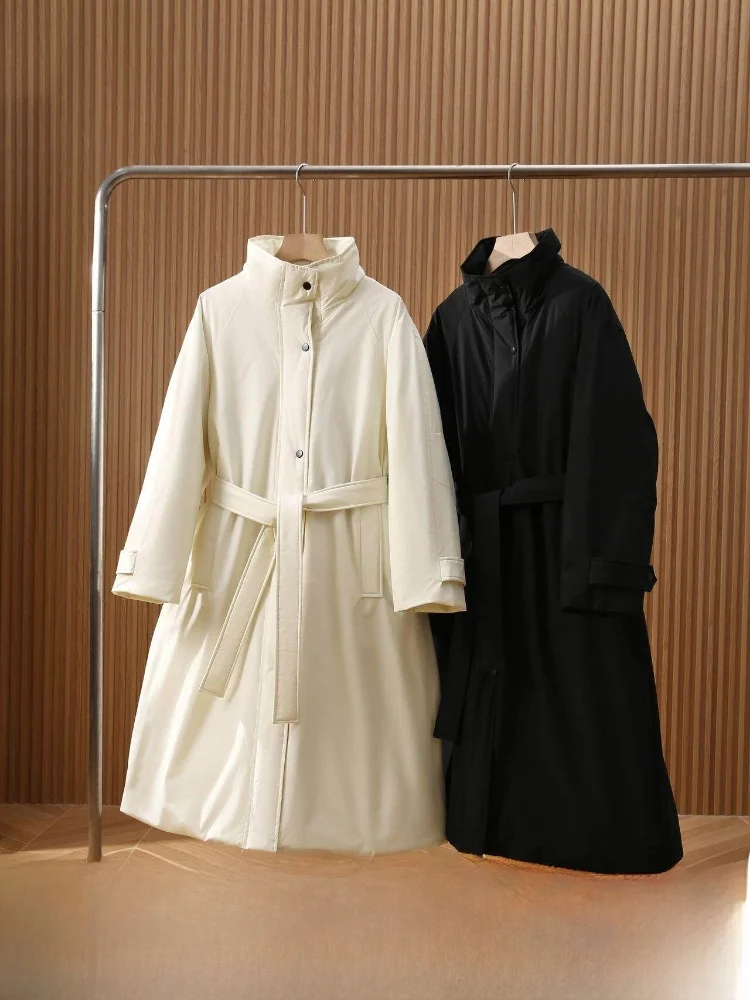 

Женская куртка из натурального гусиного пуха, ветрозащитная, с длинными рукавами, с регулируемой талией, модная, прочная, высококачественная, дизайнерская.