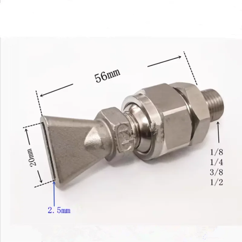 Boquilla esférica ajustable universal de alta presión, tubo de refrigeración mecanizado CNC, boquilla de Máquina Herramienta CNC, 3/8 