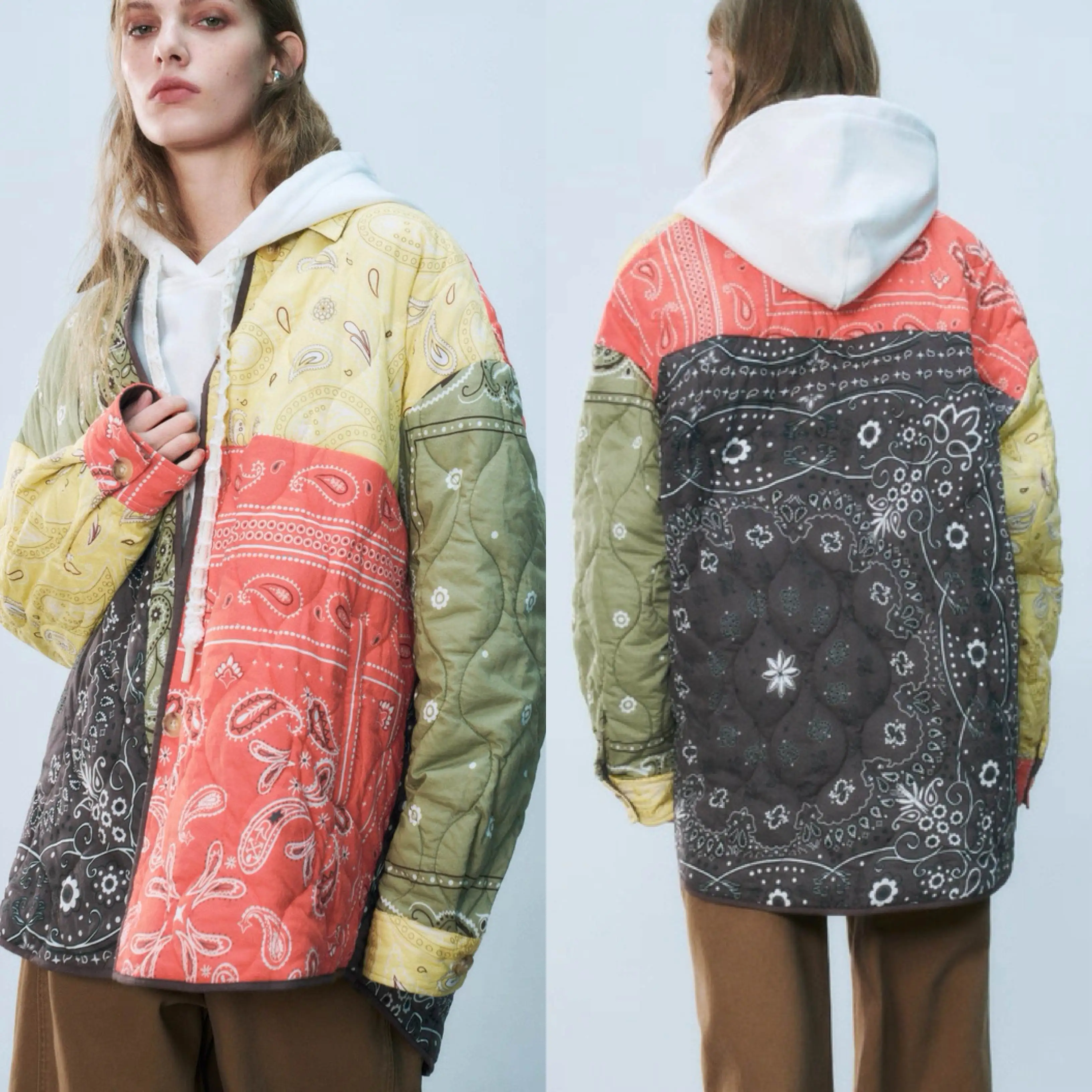 

Европейская и американская модная модная женская хлопковая куртка с вышивкой для тепла, осенние и зимние новые стили