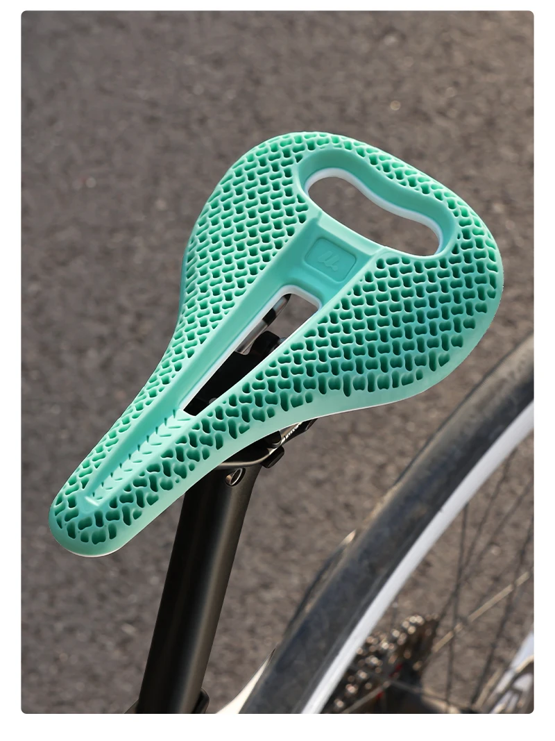WEST BIKING 3D Honeycomb Fahrradsattel Atmungsaktiver Hohlsitz zur Druckentlastung Leichtgewichtiger Sitz für Rennräder und Mountainbikes für Langstrecken – Detail 15
