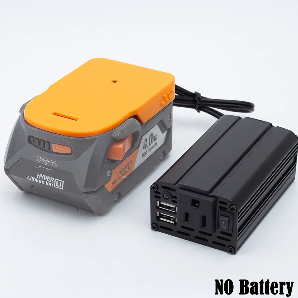 

200W Portable Power Battery Inverter For Ridgid AEG 18V Lithium Battery with Switch and USB Power Tool Accessories(NO Battery )