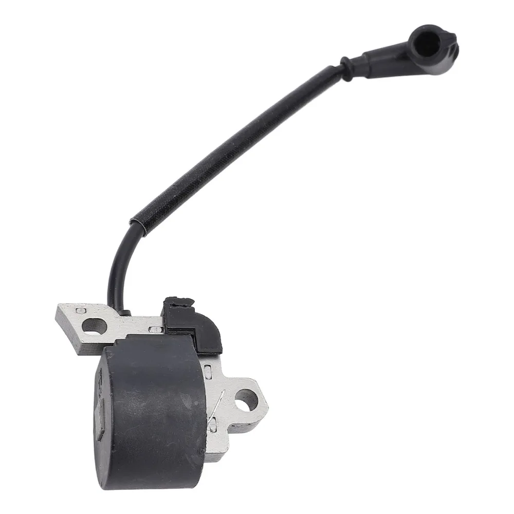 Black Chainsaw Ignition Coil Metal With Wire Replacement Ignition Coil Compact High Voltage Output for 066 046 MS460 MS650 MS660