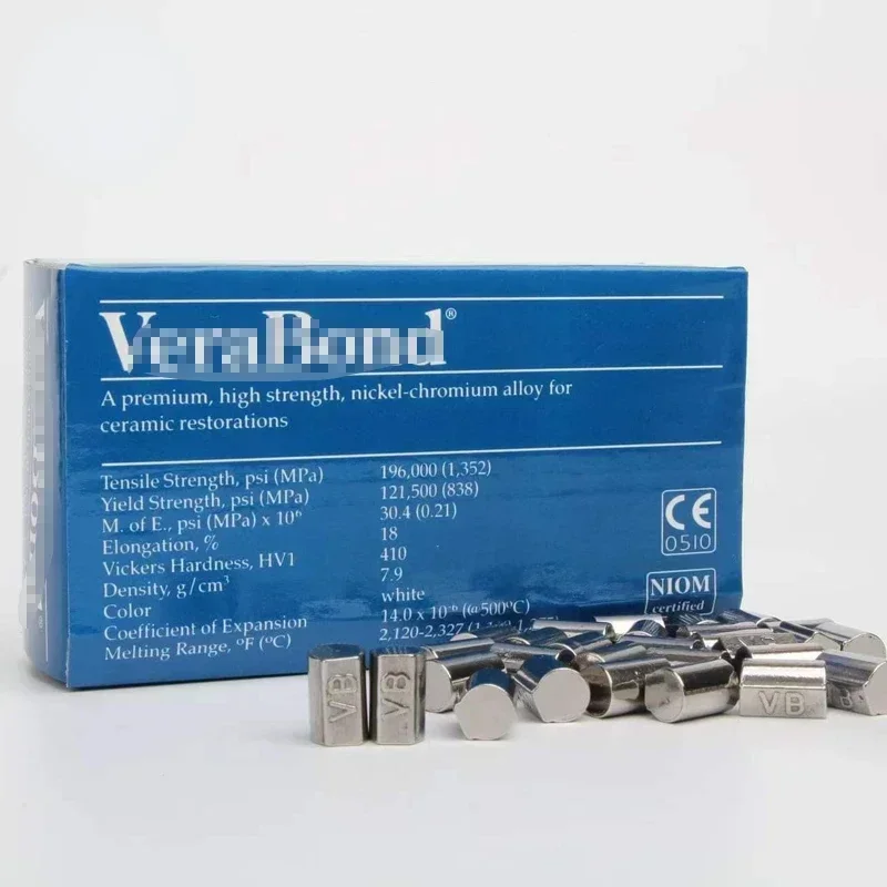 Verabond Innen krone Metall Nickel Chrom vb gebackener Porzellans tahl Beryllium gebackene Porzellan legierung Zahn prothese