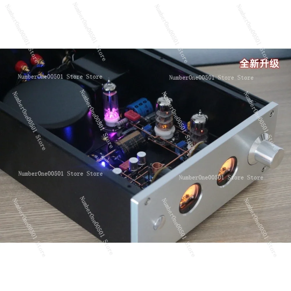 Tube Preamp Solid State Amp TDA7293 LM3886 6n3 12AX7 VU Meter Transparent Cover Warm Sound Clear Detail -lbw095