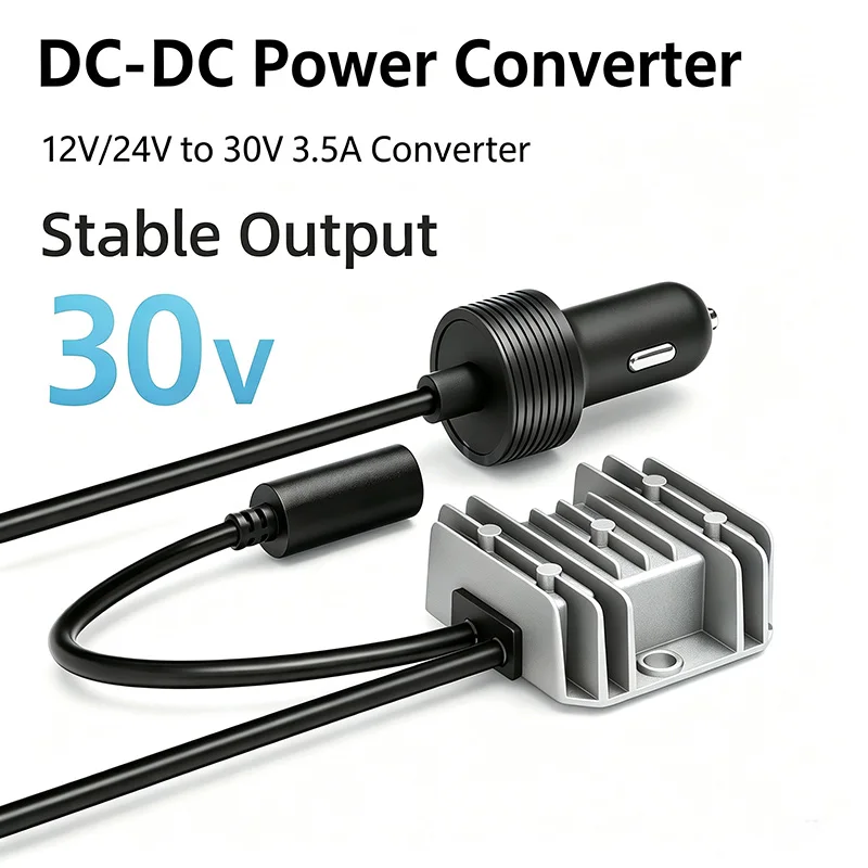 DC boost module 12V to 30V 3.5A 105W power supply 12/24V to 30V 3.5A booster for Starlink Mini boost power cable