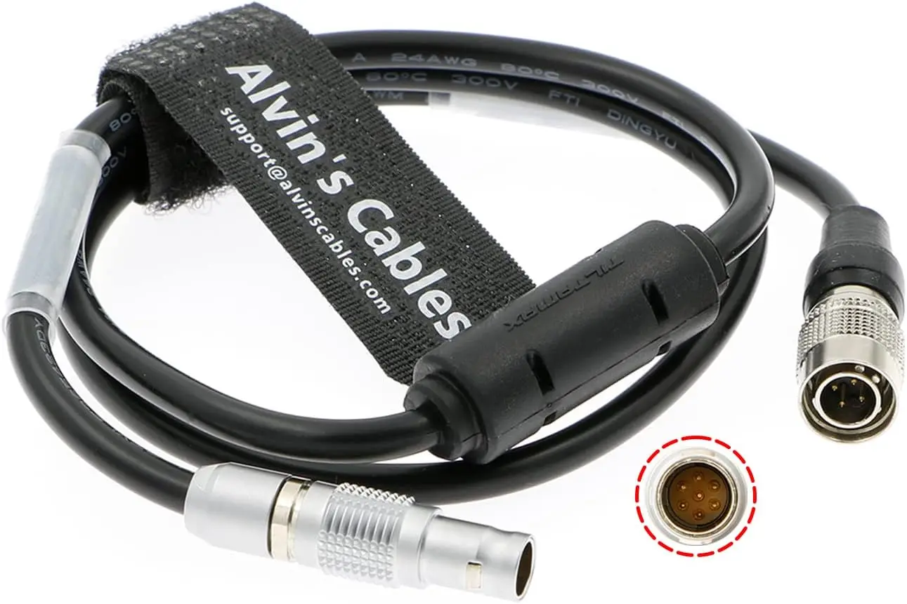 

Alvin’s Cables Nucleus M 7 Pin to Hirose 4 Pin Male Run Stop Cable for Sony Venice| F5| F55 Camera for Tilta 70CM|27.6Inches