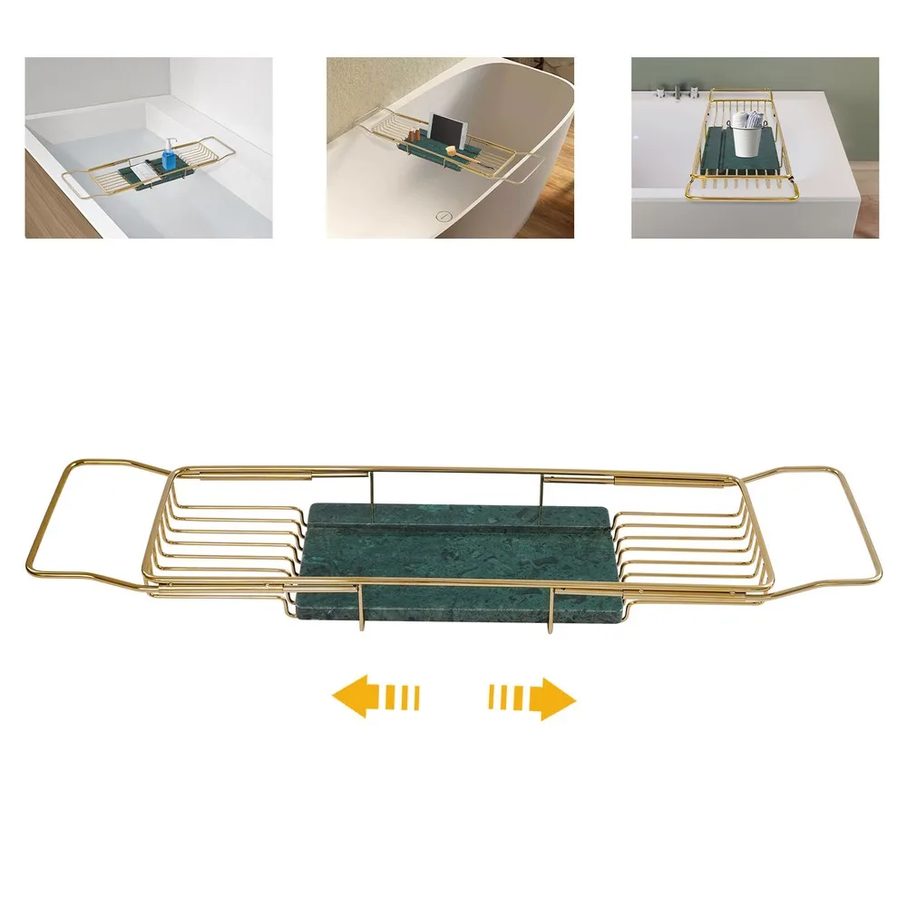 

Современный прямоугольный поднос для ванны, расширяемый поднос для ванны, поднос для ванны с мраморной доской