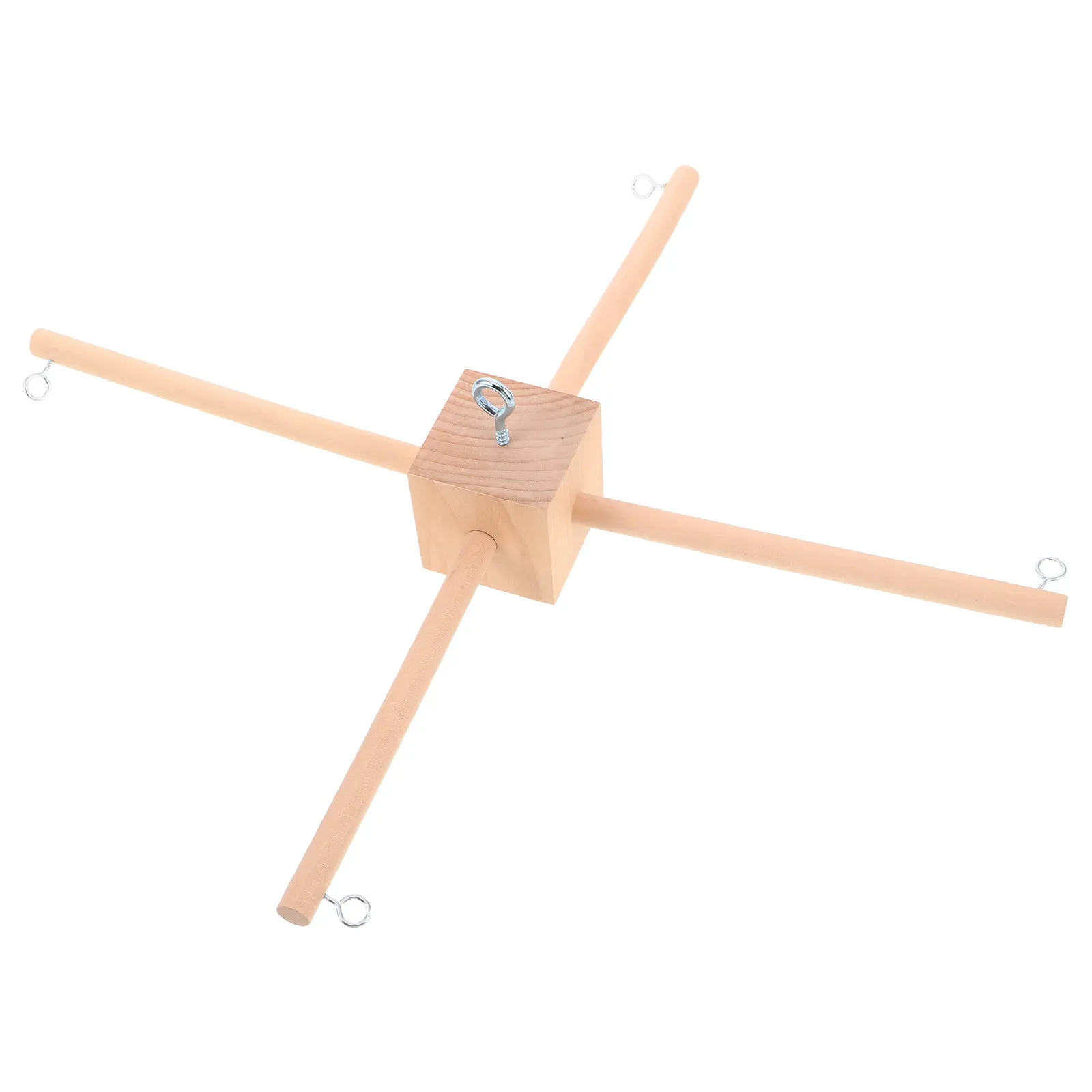 

1Set DIY Baby Mobile Frame Wooden Holder for Nursery Mobile Kit Crib Accessories Decorative Wood Baby Hangers Infant Room