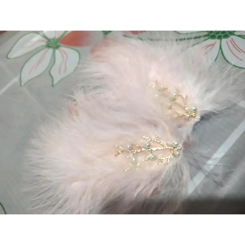 

31BB заколка для волос для девочек в китайском стиле с пушистыми перьями заколка для волос для костюмированной одежды Hanfu