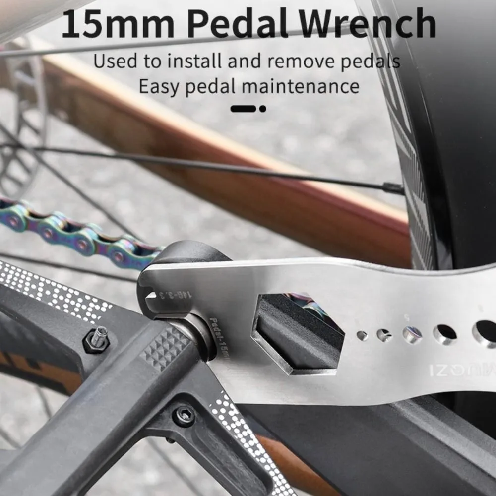 

Многофункциональный ключ для ремонта велосипеда из нержавеющей стали, инструмент для профессионального использования, аксессуары для велосипеда 9 в 1, многофункциональные