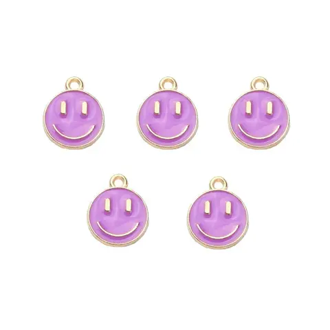 10 st/parti runda emalj leende ansikte hängen berlocker för halsband örhängen armband tillverkning gör-det-själv smyckestillbehör hitta 10 best sales berlock gör-det-själv - №2