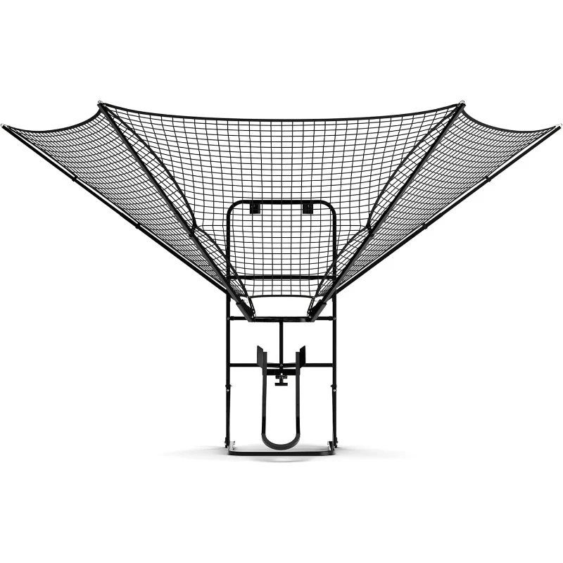 Basketball Rebounder Net Return System Wall Mounted Hoops with Rotating Return Chute，home.