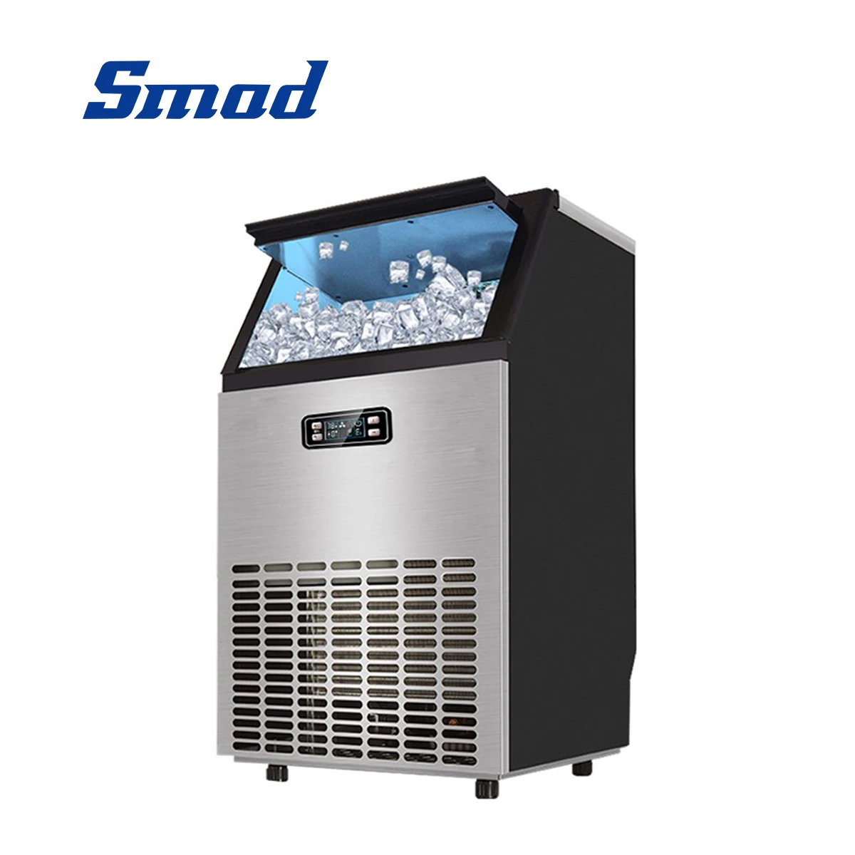 Smad Commercial Autônomo Ice Maker, Sob Contador, Auto Limpo, Armazenamento, Bar, Cafetaria, 33LBS, 100 LBS, 24H, 45Pcs, 11-20Mins