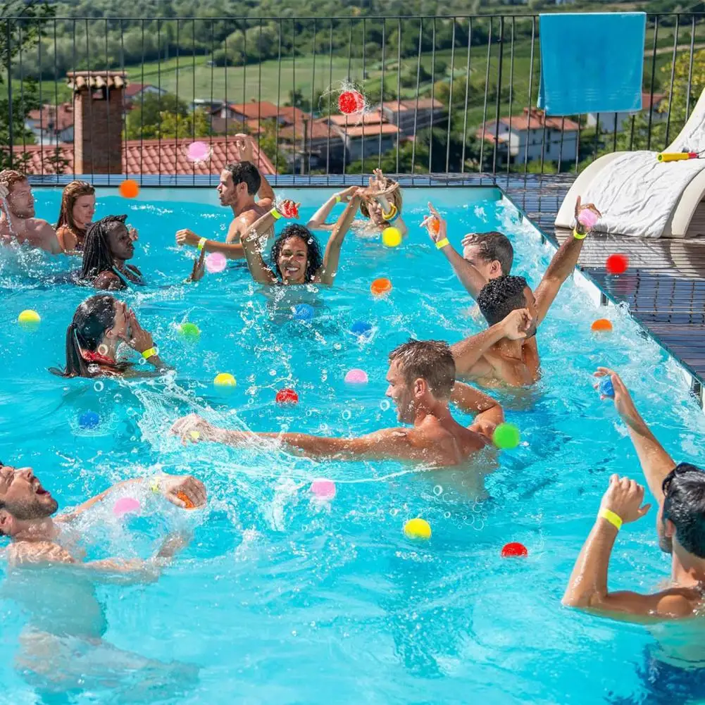 Bolas de imersão de água reutilizáveis esponja balões de água algodão absorvente respingo brinquedos para piscina praia ao ar livre verão jogos de natação brinquedo