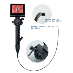 Sensorendo 2.2mm-5.8mm flexible laryngoscope rhinolaryngoscope fiber bronchoscope with 3.5 Inch Touchscreen Display