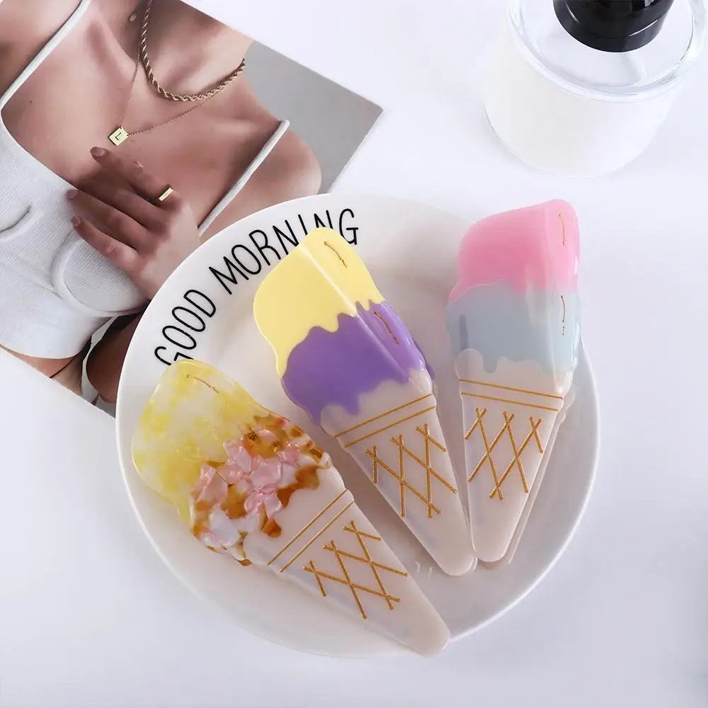 กิ๊บติดผมอะซิเตทสีฟ้าลายการ์ตูนน่ารัก สไตล์น้ำผลไม้ค็อกเทล เหมาะกับทุกโอกาส ใช้ได้ทุกวัน