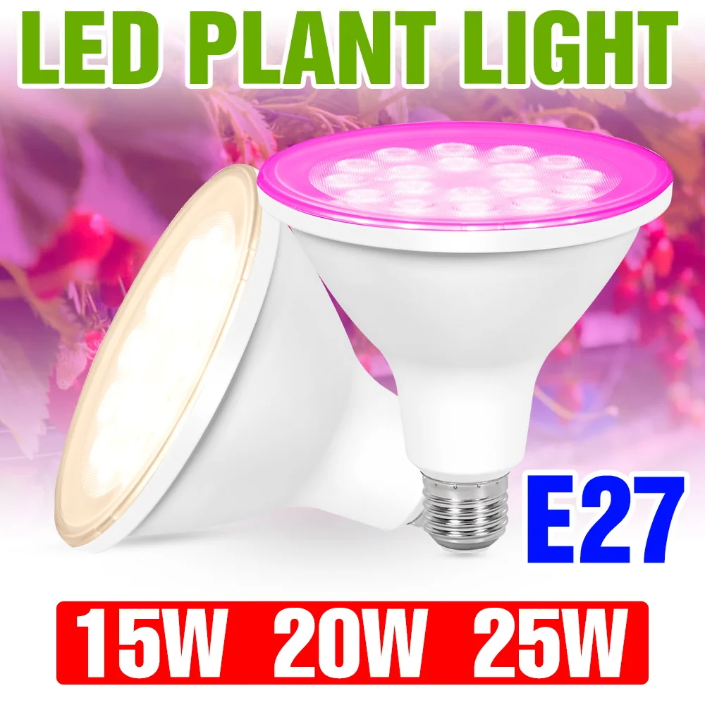 

25W E27/E26 LED Grow Light AC220V Full Spectrum Hydroponics Plant Cultivation Lamp 110V For Indoor Potted Flowers Growbox Bulb
