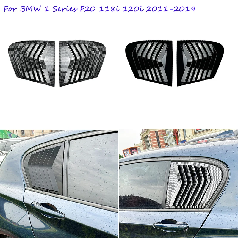 

Car Accessories Rear Window Shutter Cover Trim Side Vent Louver Stickers For BMW 1 Series F20 LCI 118i 120i 125i 2011 ~ 2019